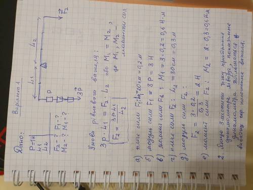 На рисунке Изображен рычаг. который находится в равновесии. Вес каждого грузила, подвешенного к лево