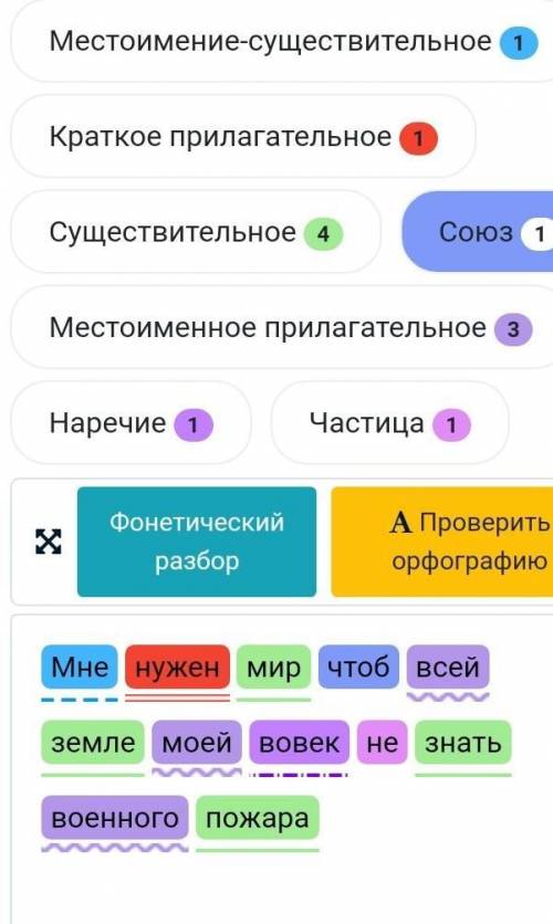 Мне нужен мир чтоб всей земле моей вовек не знать военного пожара синтаксический разбор