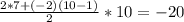 \frac{2*7+(-2)(10-1)}{2}*10 = -20