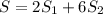 S=2S_{1}+6S_{2}