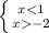 \left \{ {{x-2}} \right.