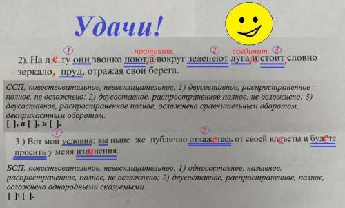 Грамматическая основа и характеристика предложения ( только 2 и 3 предложение)