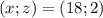 (x;z)=(18;2)