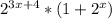 2^{3x+4}*(1+2 ^{x})