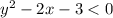 y^2-2x-3