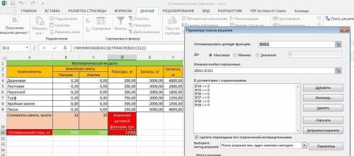 Построить математическую модель линейной оптимизационной задачи, и найти решение задачи с процедуры