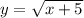 y = \sqrt{x + 5}