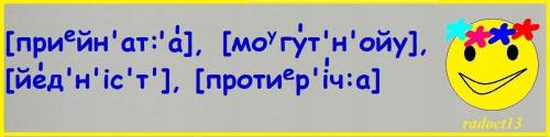 Зробіть запис фонетичною транскрипцією таких слів: прийняття, могутньою, єдність, протиріччя.