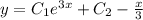 y=C_1e^{3x}+C_2-\frac{x}{3}