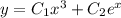 y=C_1x^3+C_2e^x