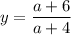 y=\dfrac{a+6}{a+4}