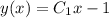 \displaystyle y(x)= C_1x-1