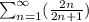 \sum_{n=1}^\infty(\frac{2n }{2n+1} )