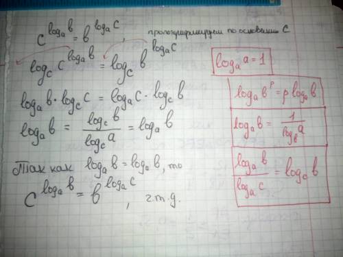доказать свойство логарифма