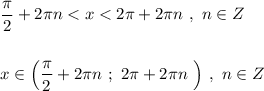 \dfrac{\pi}{2}+2\pi n