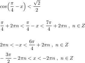 cos\Big(\dfrac{\pi}{4}-x\Big)