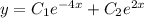 y=C_{1}e^{-4x}+C_{2}e^{2x}