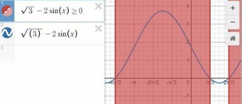 Решить неравенство √ 3 − 2 s i n x ≥ 0