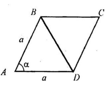 Побудуйте ромб за стороною а і кутом a.. ( можете , и фото своего ромба прикрепить?..)