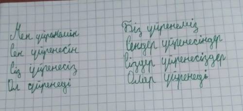 Просклонять по временам на казахском слово үйрену