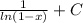 \frac{1}{ln(1-x)} +C