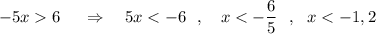 -5x6\ \ \ \ \Rightarrow \ \ \ 5x