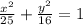 \frac{x^{2} }{25 } +\frac{y^{2} }{16 } =1