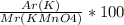 \frac{Ar(K)}{Mr(KMnO4)}*100