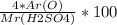 \frac{4*Ar(O)}{Mr(H2SO4)}*100