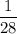 \dfrac{1}{28}