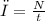 υ = \frac{N}{t}