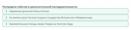 Как монгольские завоевания изменили политическую карту Евразии Распредели события в хронологической