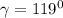 \gamma=119^0