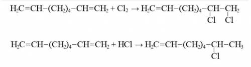 Напишите , реакцию галогенирования(2 варианта, обязательно!) октадиена-1,7 ;)))