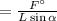 І = \frac{Fа}{ВL \sin \alpha }