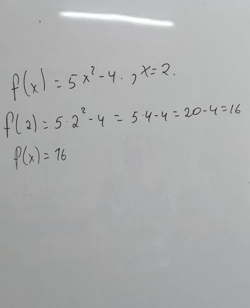 A) f(x) = 5x² - 4x , X = 2