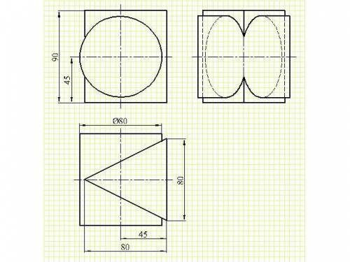Инженерная графика ,создать 3 вид и аксонометрию