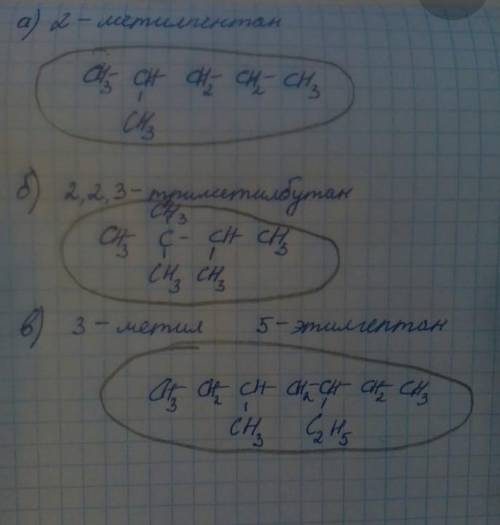 Назвіть сполуку за номенклатурою IUPAC: ⦁ А. 2,3-диметилпентан; В. 2,3,4-триметилбутан; Б. 1,2,3-тр