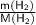 \sf \frac{m(H_2)}{M(H_2)}