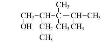Скласти формулу речовини за назвою: 2- етил 3,3,4- триметилпентан-1ол