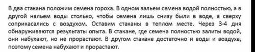 Что будет с семенами фасоли(5-7) за пару дней: 1)без воды? 2)без света? 3)без тепла? 4)полностью зал