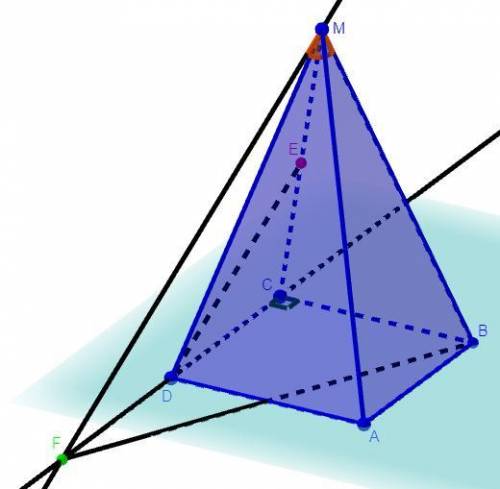 Mabcd правильная пирамида ad=am=2 найдите угол de bm