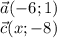 \vec a(-6;1)\\\vec c(x;-8)