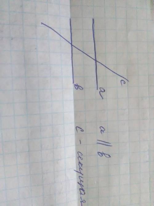 Кто может мне начертить мне две произвольные паралельные прямые и пересекающую их прямую