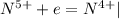 N^{5+}+e=N^{4+}|