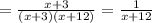  = \frac{x + 3}{(x + 3)(x + 12)} = \frac{1}{x + 12} 