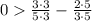 0\frac{3\cdot3}{5\cdot3}-\frac{2\cdot5}{3\cdot5}