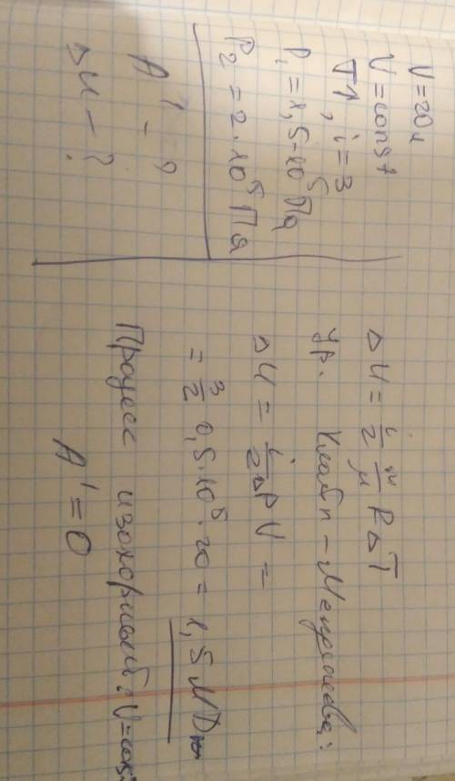 На скільки змінилася внутрішня енергія ідеального одноатомного газу об'ємом 20 л, якщо під час його 