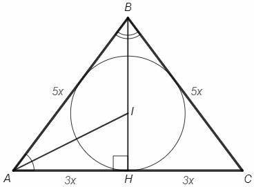 Кто решит 100 рублей на в равнобедренном треугольнике abc ab=bc вписана окружность с центром в точке