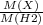 \frac{M(X)}{M(H2)}